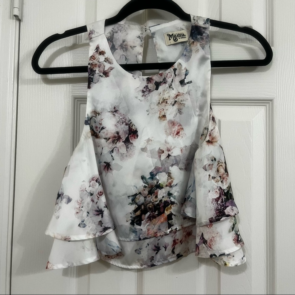 Show Me Your Mumu King Crop top sleeveless blouse size XS